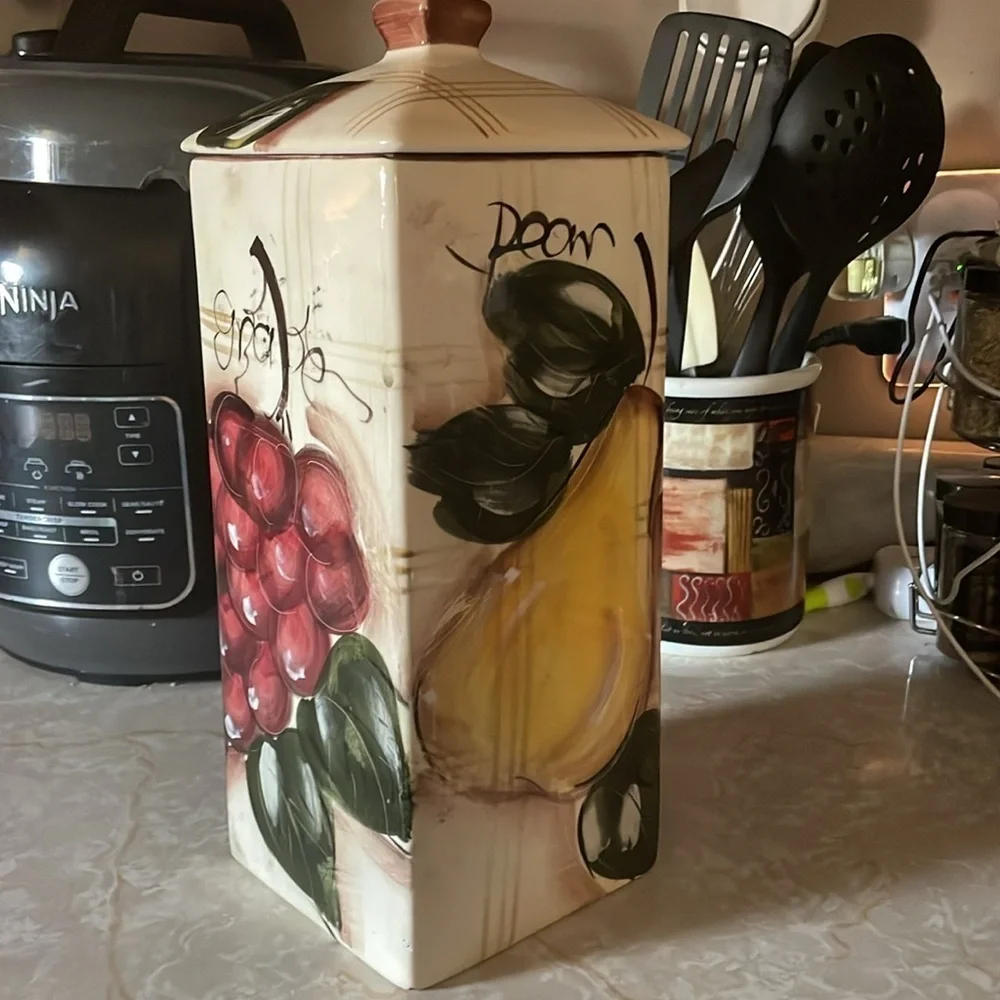 Grape Design Kitchen Canister